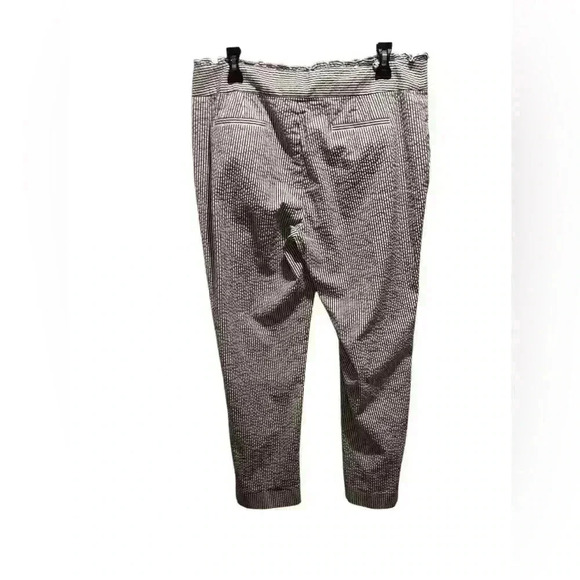 Brooks Brothers Womens Size 12 Blue and White Stripe Seersucker Ankle pants - Picture 2 of 5